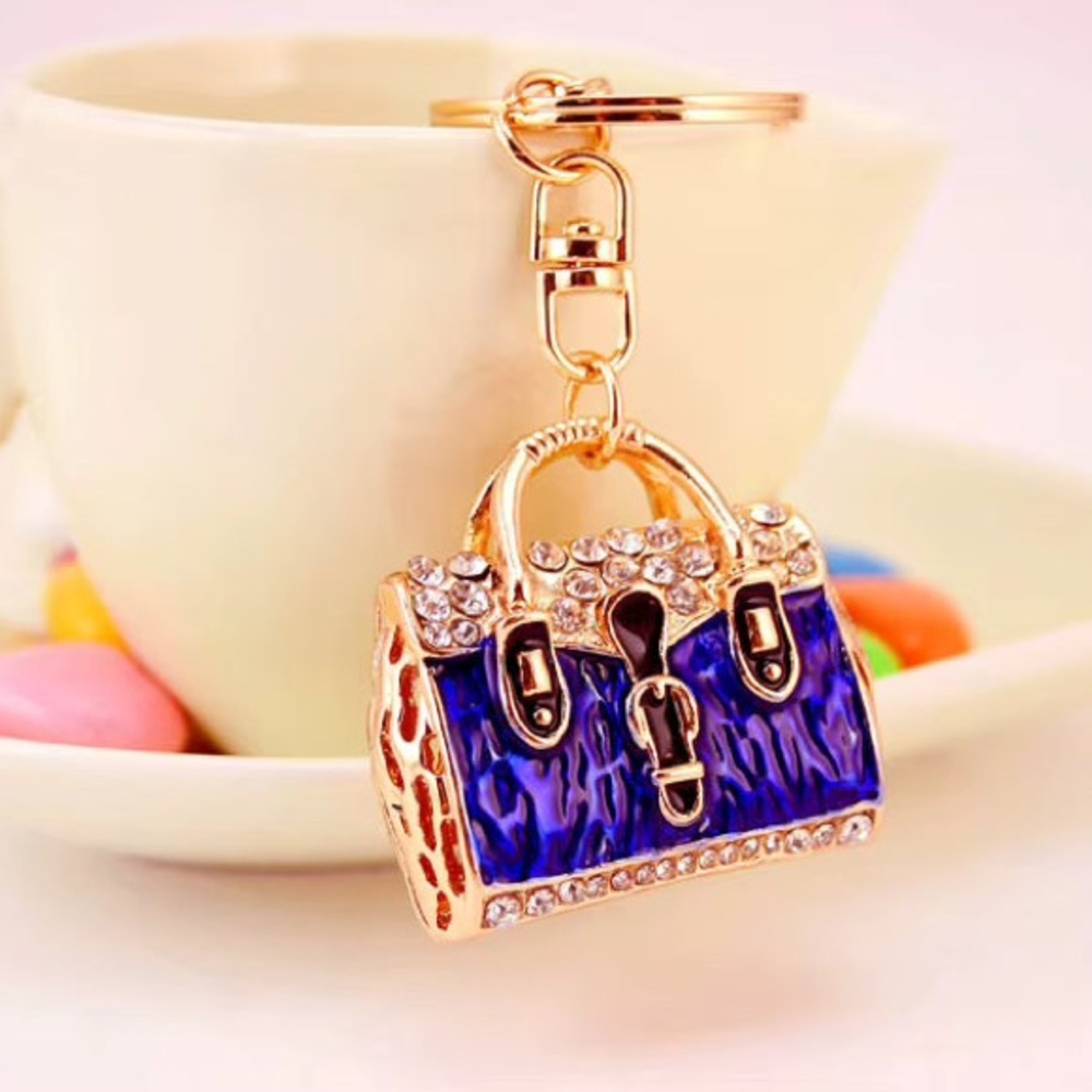 Mini Animal Purse Bag Charm- Purple